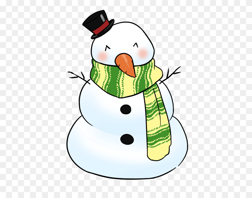 600x600 Snowman Clipart Silly - Winter Fun Clipart
