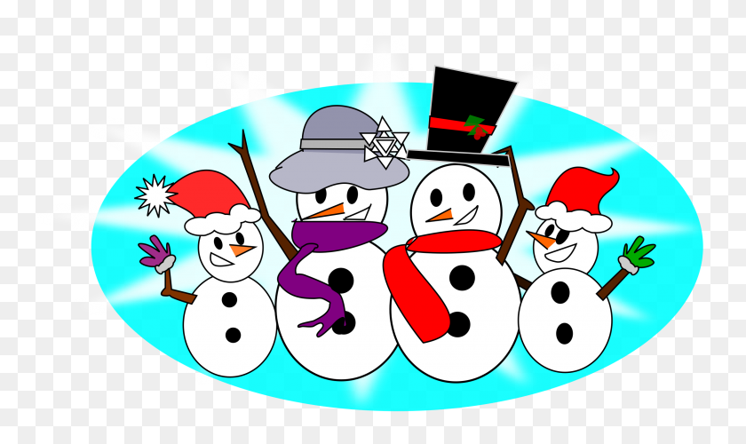 2400x1355 Snowman Family Clipart Free Download Clip Art - Primitive Snowman Clipart Black And White