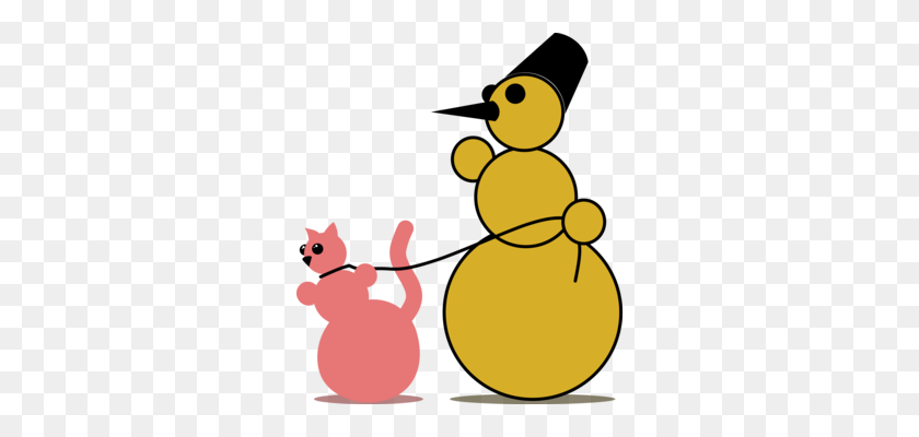 298x340 Snowman Images Under Cc0 License - Tabby Cat Clipart