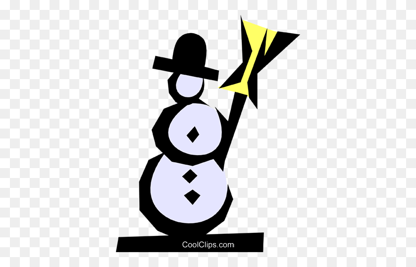 372x480 Snowman Royalty Free Vector Clip Art Illustration - Winter Solstice Clipart