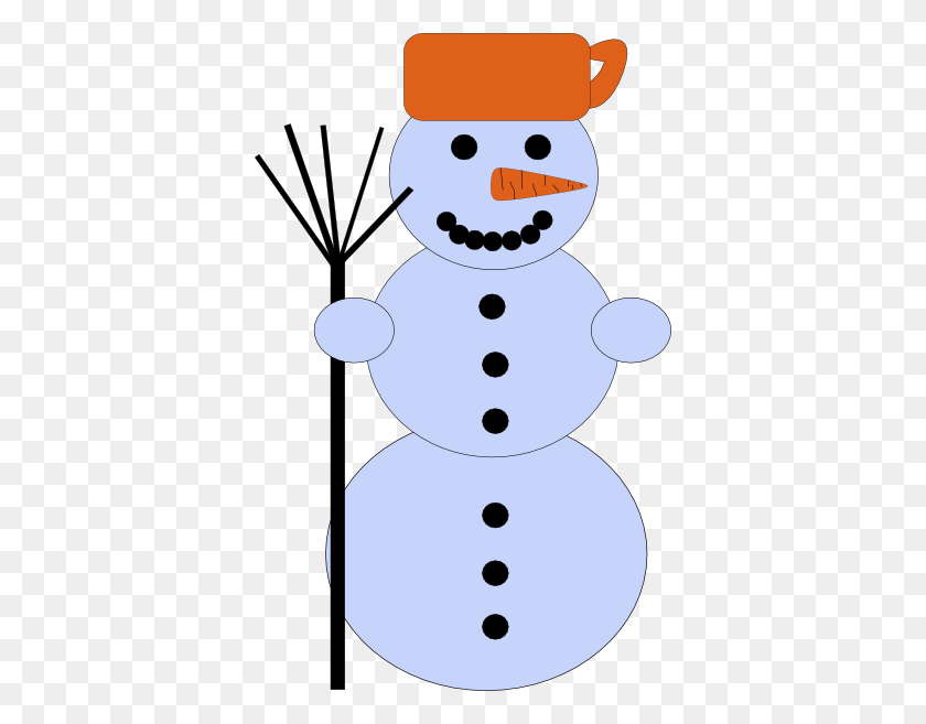 378x597 Snowman With Broom Clip Art - Carrot Nose Clipart