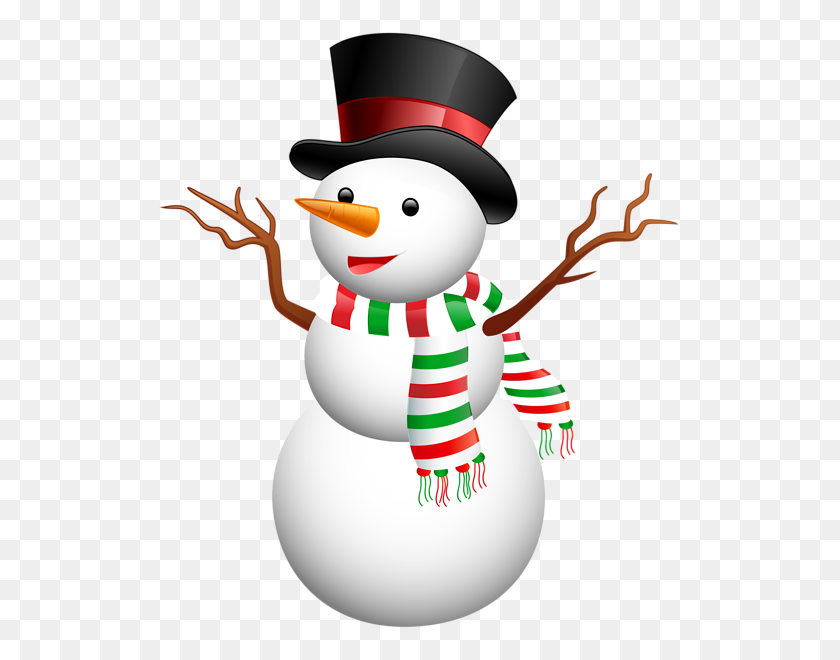 523x600 Snowman With Top Hat Png Clip Art - Riot Clipart