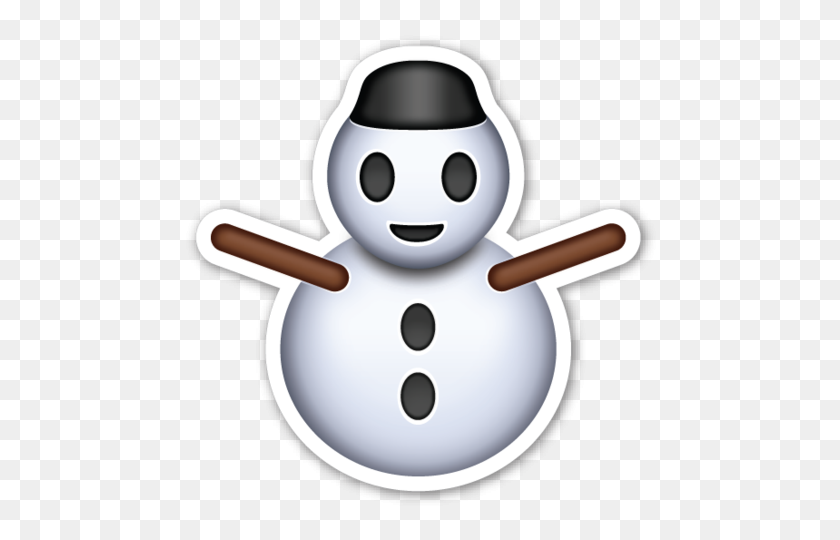 480x480 Snowman Without Snow Emoticons - Snowflake Emoji PNG