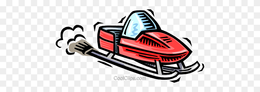 480x237 Snowmobile Royalty Free Vector Clip Art Illustration - Sled Clipart