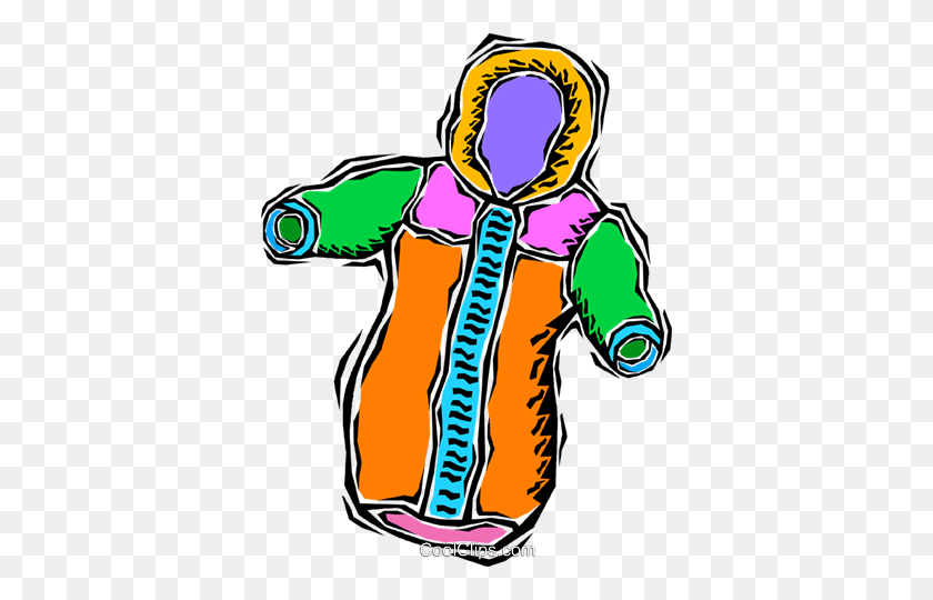 370x480 Snowsuit Royalty Free Vector Clip Art Illustration - Snowsuit Clipart