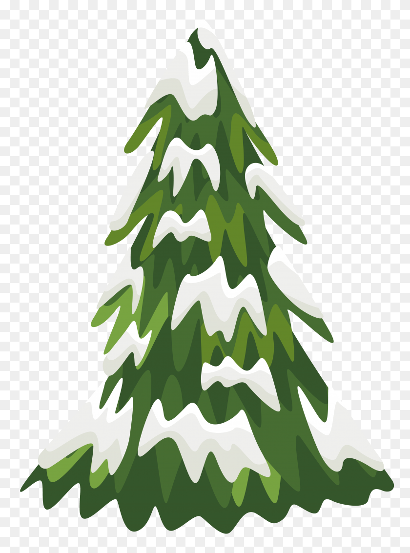 4587x6313 Snowy Pine Tree Png Clipart - Snow Fall PNG