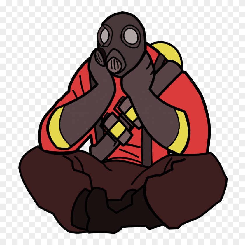 1024x1024 So I Heard You Guys Like The Sitting Pyro, So I Made A Vector - Tf2 PNG