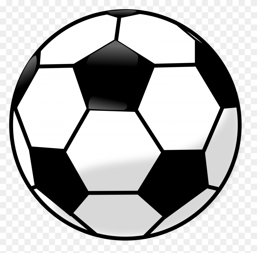 2400x2359 Soccer Ball Black And White Clip Art - Soccer Jersey Clipart