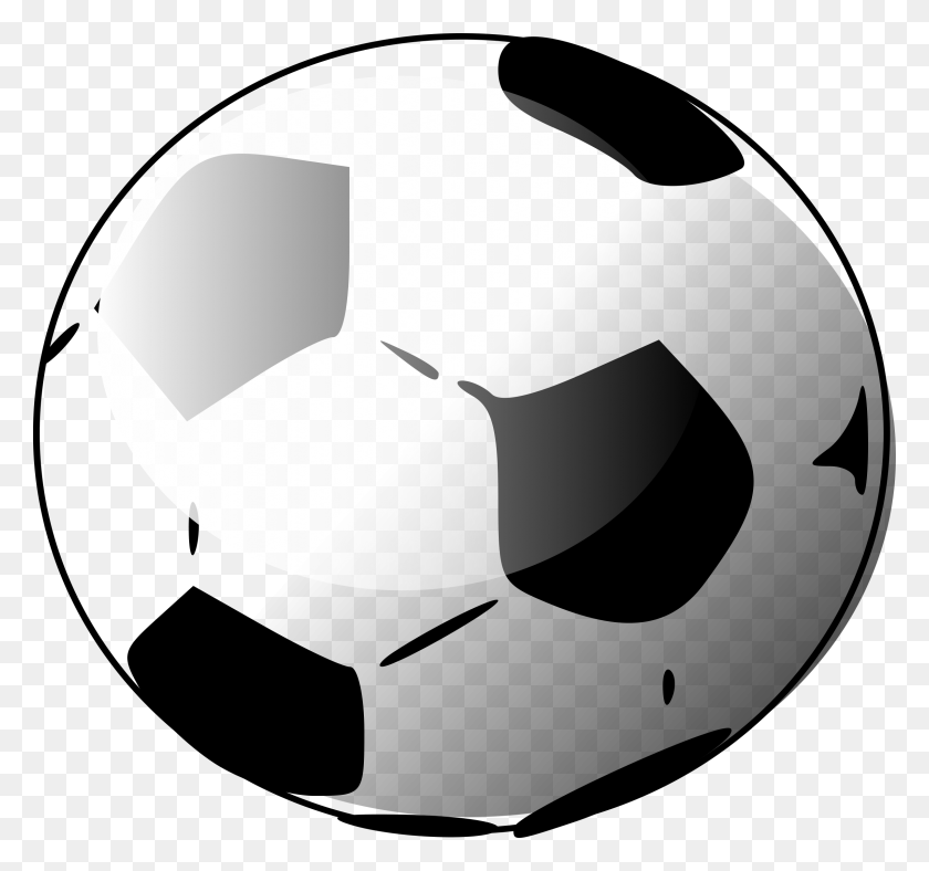 2400x2240 Soccer Ball Black And White Clip Art - Stress Ball Clipart