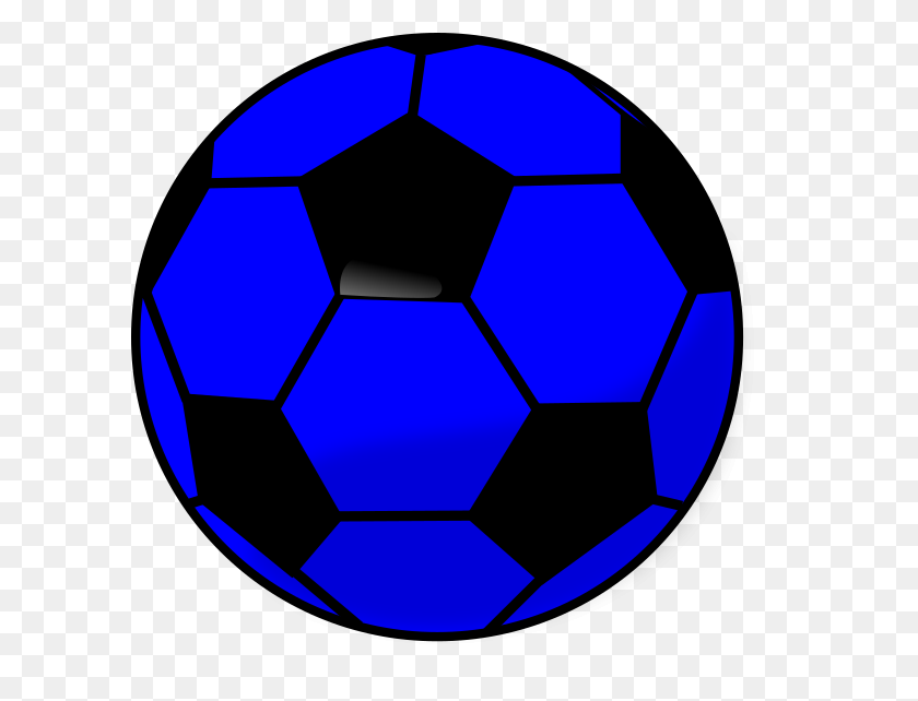 600x582 Soccer Ball Blue Clip Art - Blue Ball Clipart