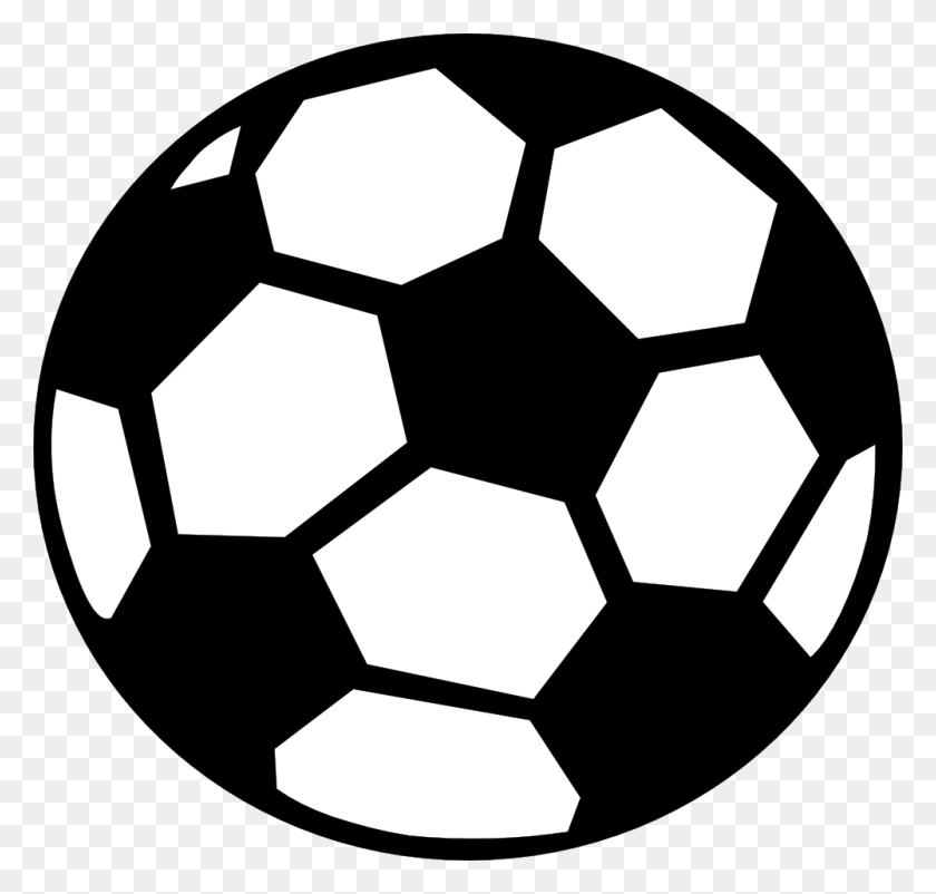 1000x952 Soccer Ball Clip Art Black And White Free - Mario Clipart Black And White
