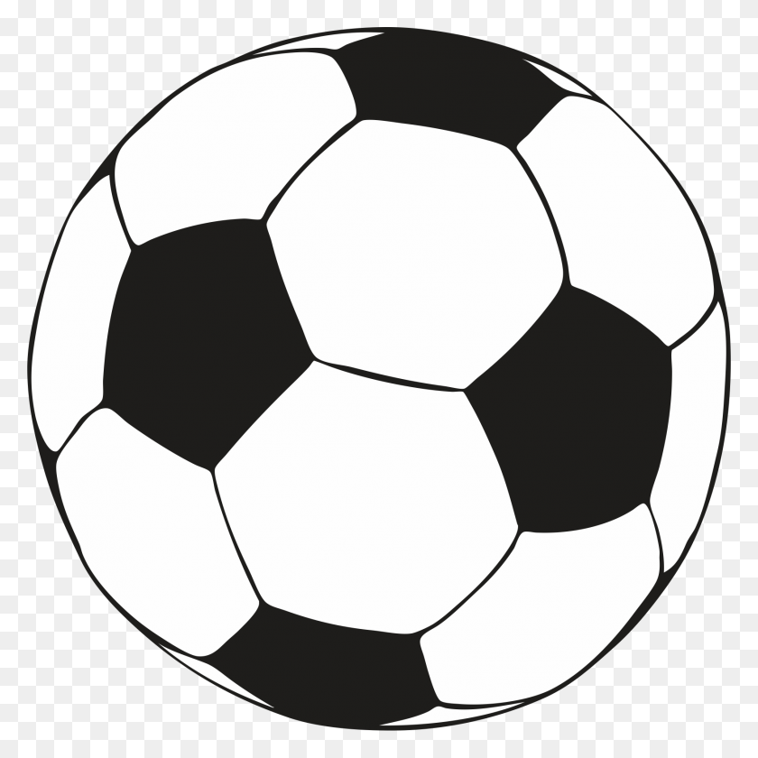 1726x1726 Soccer Ball Clip Art Black And White Free - Ball Clipart