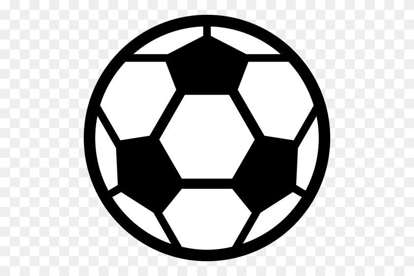 500x500 Soccer Ball Clip Art Outline White - Football Vector Clipart