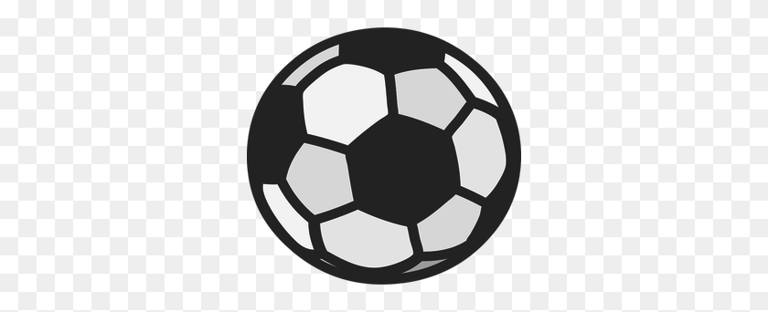 300x282 Футбольный Мяч Картинки На Прозрачном Фоне - Спортивные Мячи Клипарт Черный И Белый