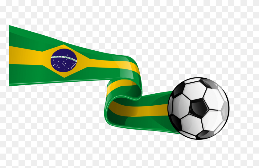 1368x855 Balón De Fútbol Con La Bandera De Brasil Png
