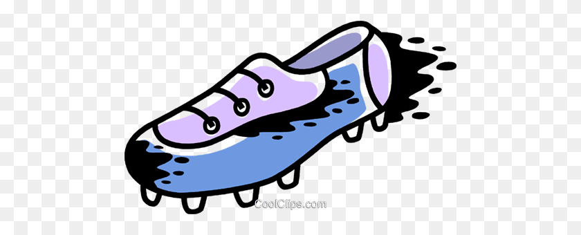 480x280 Soccer Cleats Royalty Free Vector Clip Art Illustration - Soccer Cleats Clipart