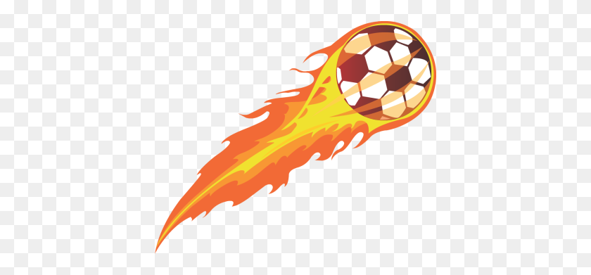 400x331 Soccer Clipart Flame - Clipart De Portería De Fútbol