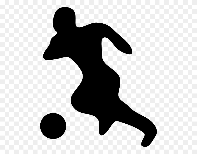 498x599 Soccer Cliparts Silhouette - Girl Soccer Player Clipart