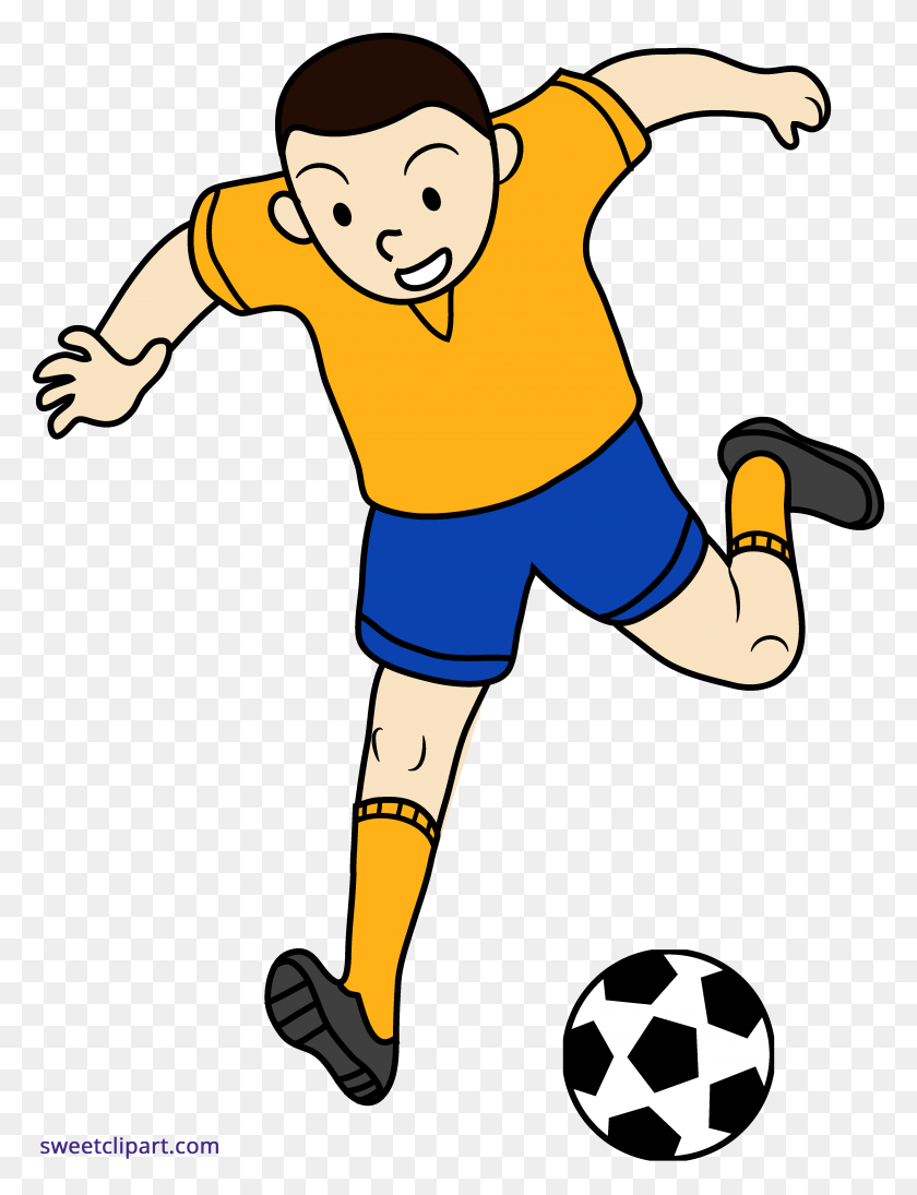 3945x5238 Soccer Football Futbol Kid Clipart - Jugando Fútbol Clipart
