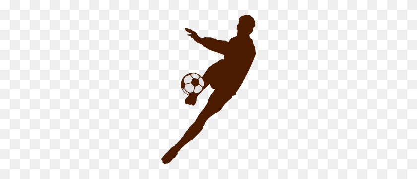 190x300 Soccer Football Player Silhouette - Football Player Silhouette PNG