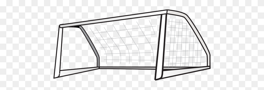 500x229 Soccer Goal Post Vector Clip Art - Goal Clipart
