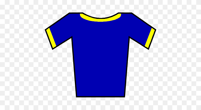 500x400 Soccer Jersey Blue Yellow - Jersey PNG