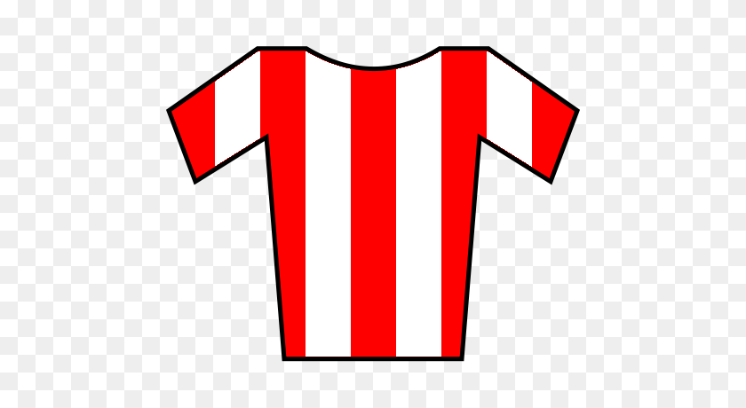 500x400 Soccer Jersey Red White - Red Stripe PNG