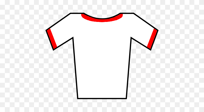 500x400 Soccer Jersey White Red - Jersey PNG