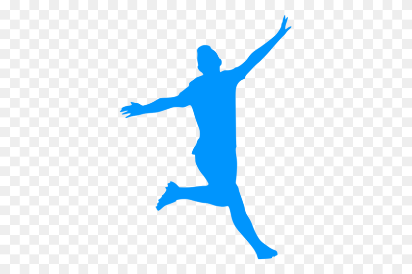 351x500 Soccer Player Celebrating A Score - Football Player Silhouette PNG