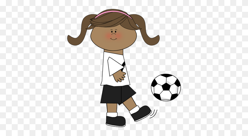386x400 Soccer Player Girl Silhouette Kicking Ball Decal Or Sticker - Girl Silhouette Clipart