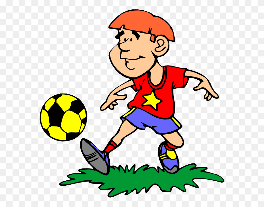 588x600 Soccer Player Images Clip Art Image Of Soccer Player Clipart - Playing Football Clipart