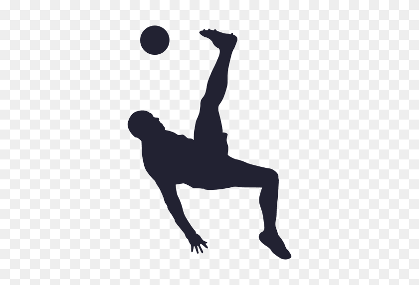 512x512 Soccer Player Kicking Silhouette - Soccer Player PNG