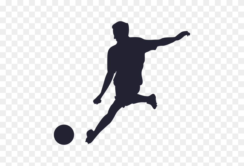 512x512 Soccer Shooting Silhouette - Soccer PNG
