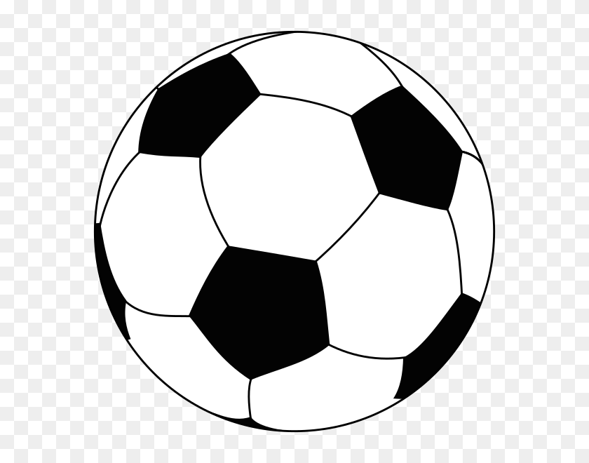 600x600 Soccerball - Clipart De Balón De Fútbol En Blanco Y Negro