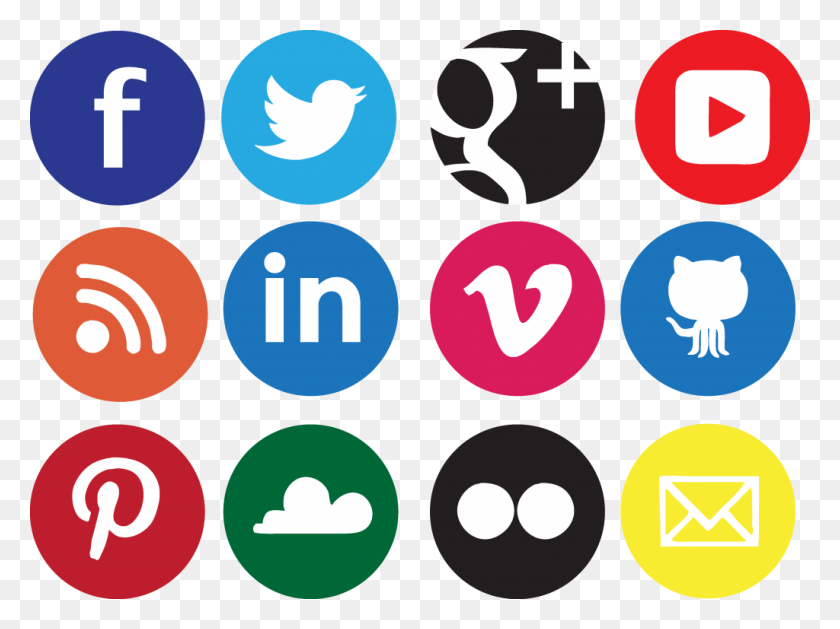 1024x748 Social Icons In Png Png Image - Social PNG