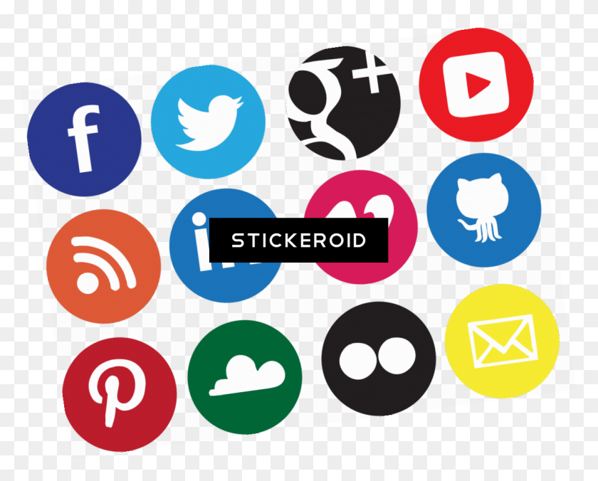 1117x883 Social Icons Transparent Background Social Icons,web Design - Social Icons PNG