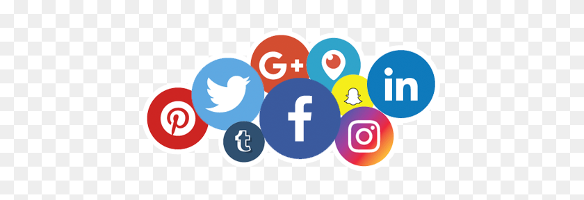 Social Media Icon Collage - Social Media Logos PNG