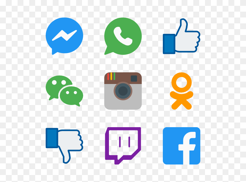 600x564 Social Media Icon Icon Packs - Social Media Logos PNG