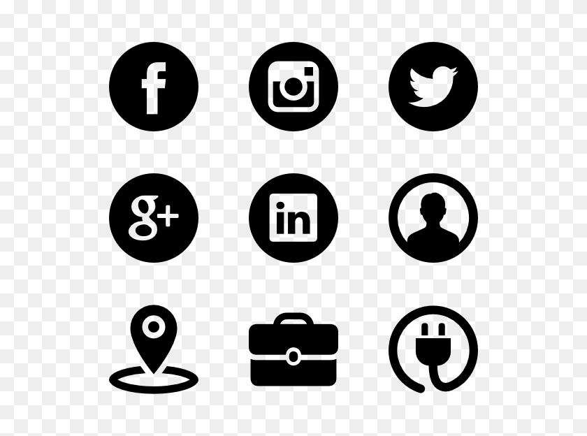 600x564 Social Media Icon Packs - Social Icons PNG