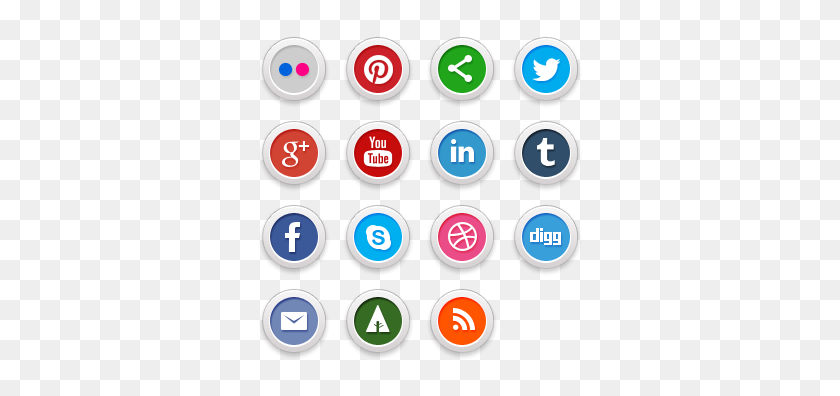 336x336 Social Media Icons - Social Media Icons PNG