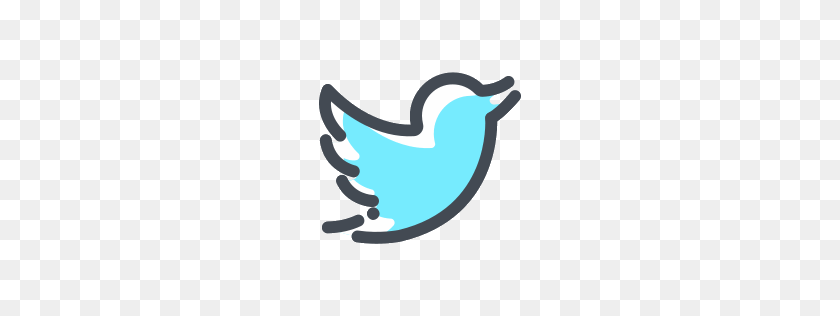 256x256 Social Media Icons - Twitter Logo PNG