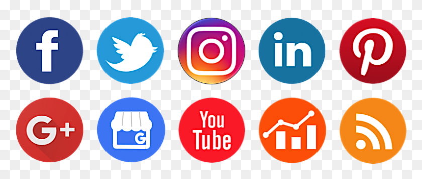 795x303 Social Media Icons For Social Media Management Platform, Eclincher - Social Media Icons PNG
