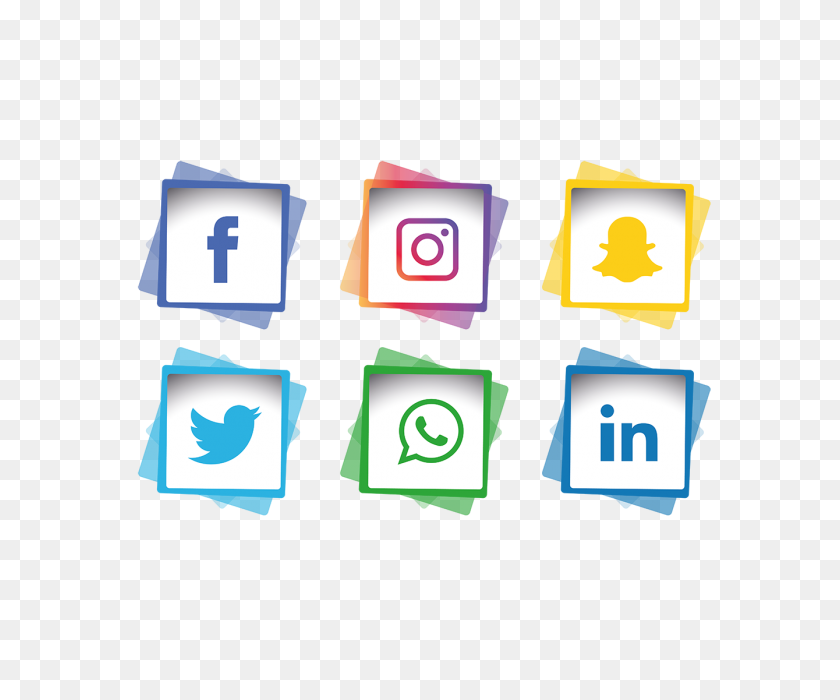 640x640 Social Media Icons Set Facebook Instagram Whatsapp, Facebook - Facebook Twitter Instagram Logo PNG