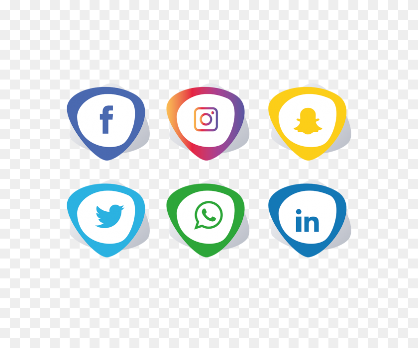 640x640 Conjunto De Iconos De Redes Sociales Facebook, Instagram, Whatsapp, Social - Iconos Sociales Png