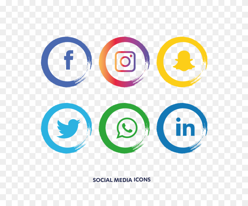 640x640 Social Media Icons Set Facebook, Instagram, Whatsapp,, Social - Social Media Icons PNG Transparent