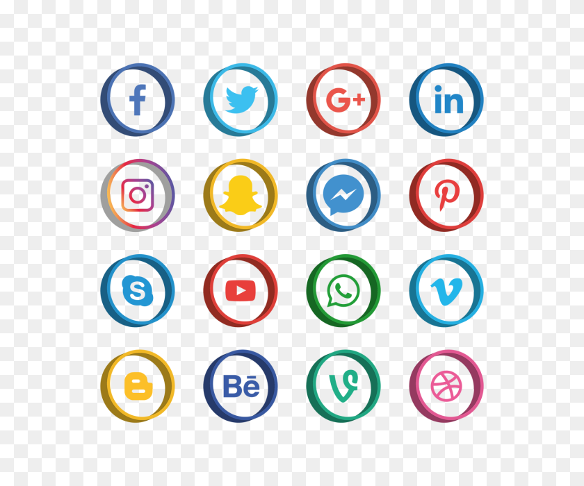 640x640 Social Media Icons Set Facebook, Instagram, Whatsapp, Social - Facebook Instagram Logo Png