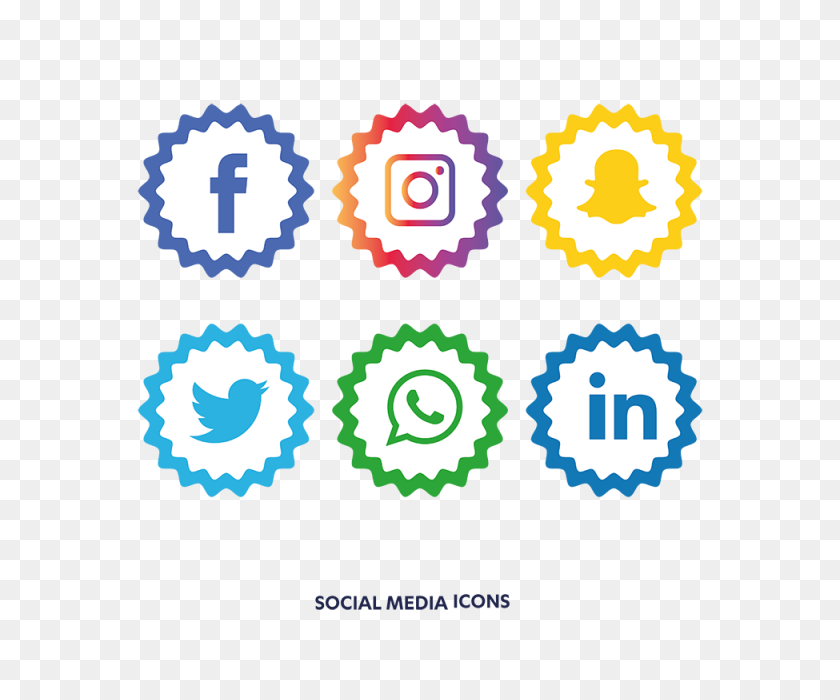 640x640 Social Media Icons Set Facebook, Instagram, Whatsapp,, Social - Facebook Instagram PNG
