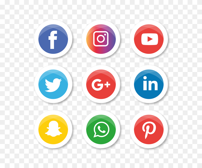 640x640 Social Media Icons Set Logo Vector Illustrator, Social, Media - Free Social Media Icons Png