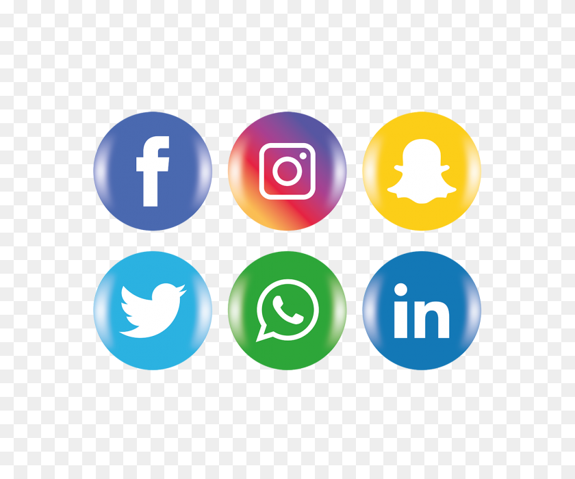 640x640 Набор Иконок Социальных Сетей, Социальные Сети, Медиа, Значок Png И Вектор - Социальные Иконки Png