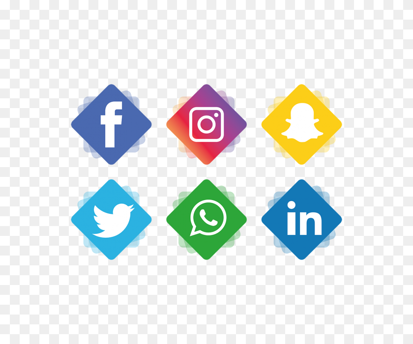 640x640 Набор Иконок Социальных Сетей, Социальные Сети, Значок Png И Вектор - Кнопки Социальных Сетей Png